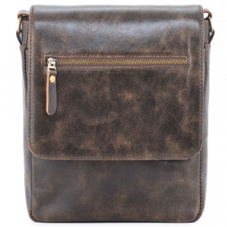  Мужская кожаная сумка "Вильнюс" (коричневая наппа) 