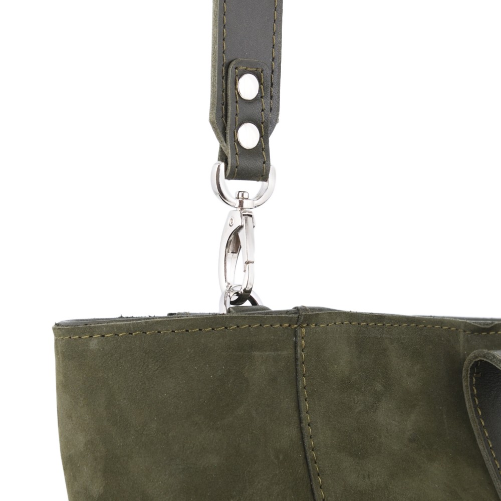 Кожаная женская сумка "Калипсо" (хаки)