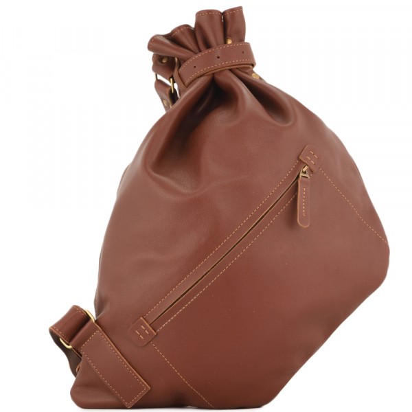 Кожаный рюкзак "Селена" (коньяк). фото 1