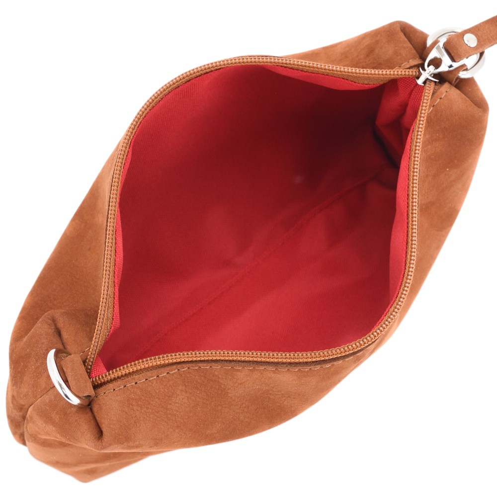 Кожаная косметичка "Лорен" (рыжая)