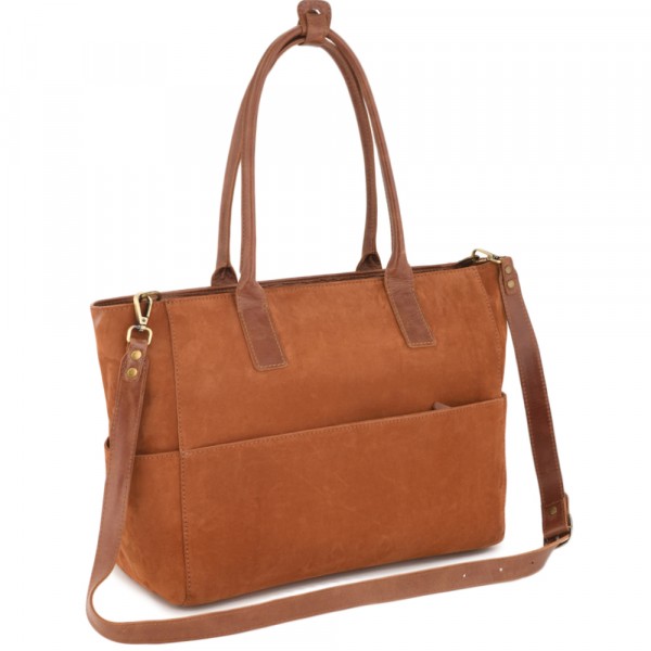 Кожаная женская сумка "Калипсо" (рыжая). фото 1