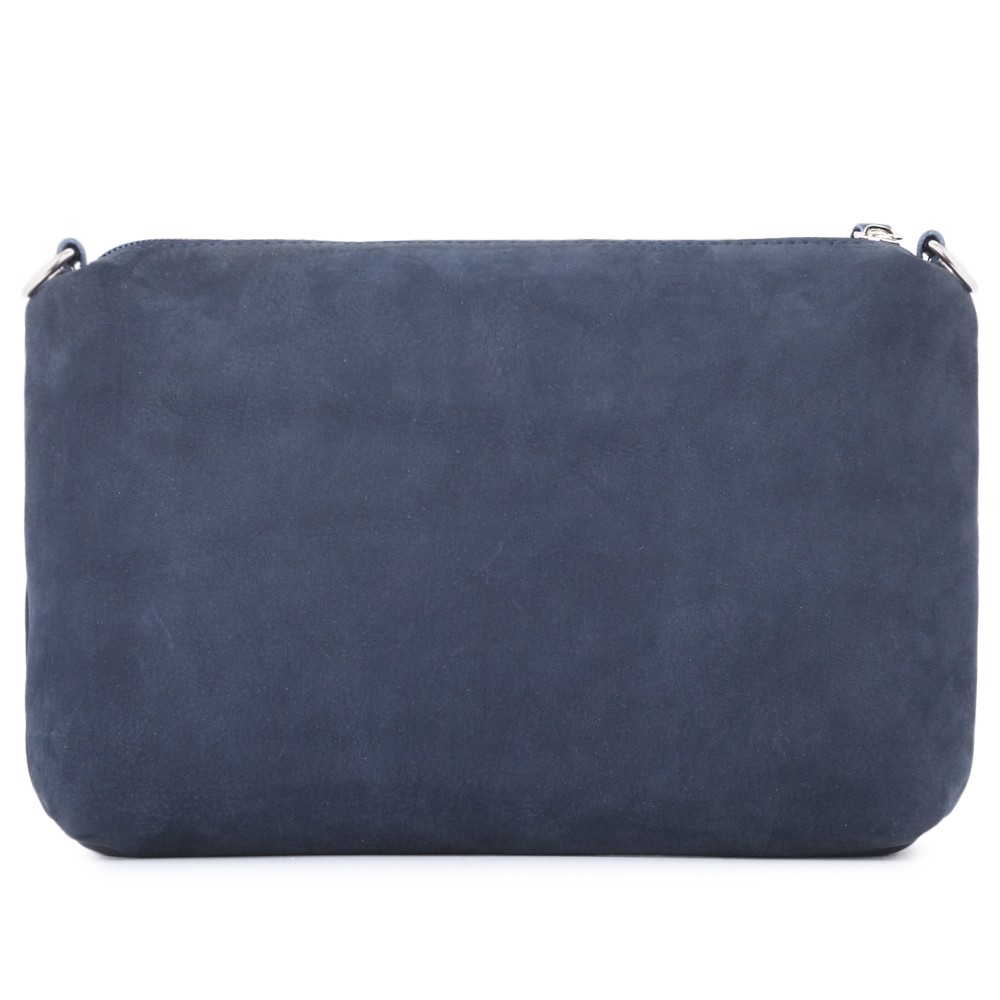 Кожаная косметичка "Лорен" (синяя)