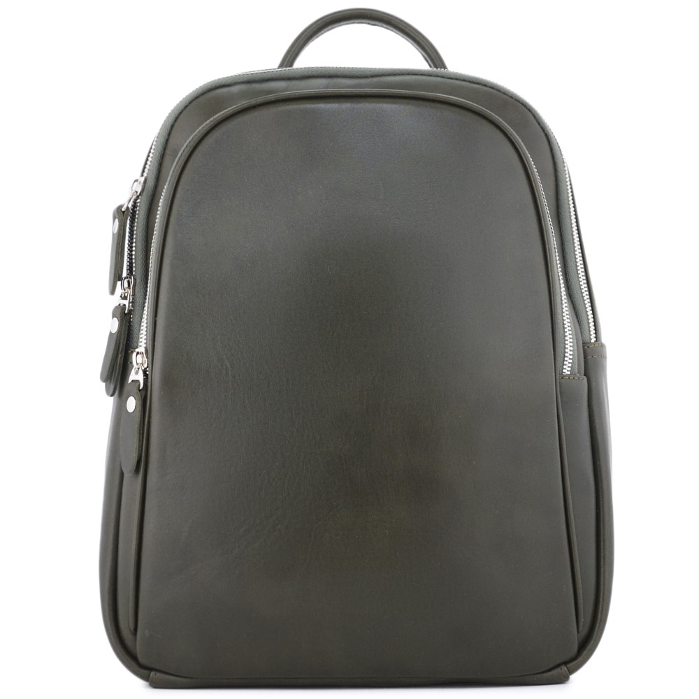 Кожаный рюкзак "Рамона" (хаки сиама)