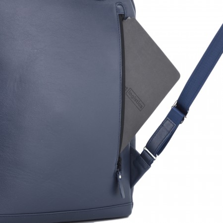 Кожаный рюкзак "Молибден" (синий)