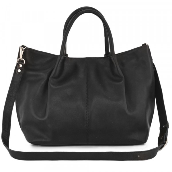 Женская кожаная сумка "Лира" (черный). фото 1