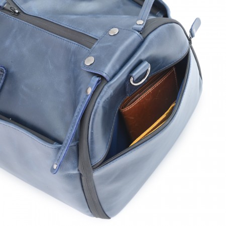 Кожаная сумка-портплед "Титан" (синий)
