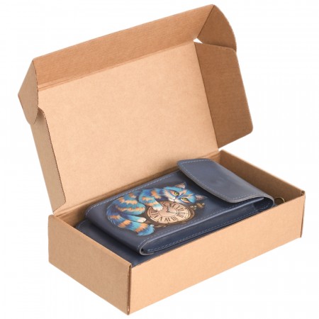 Кожаная косметичка "Лорен" (хаки)