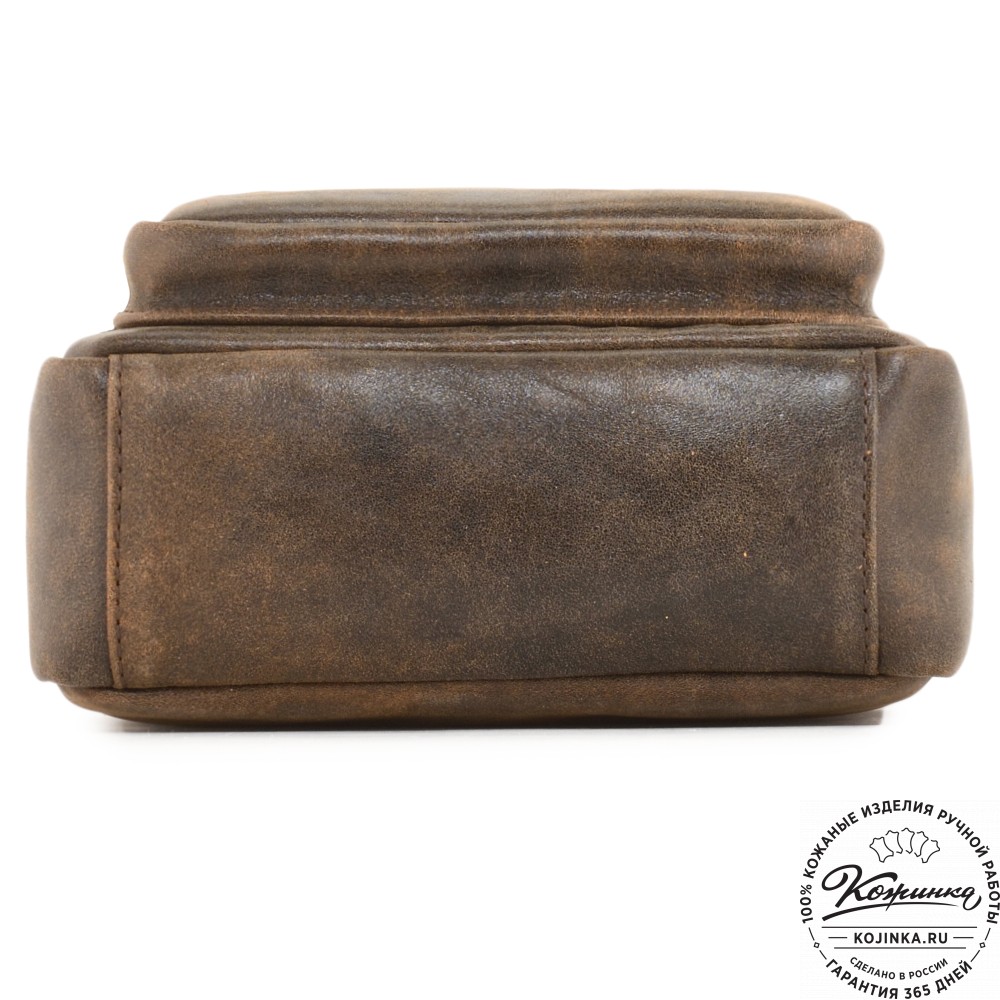  Мужская кожаная сумка "Гектор" (коричневая наппа)