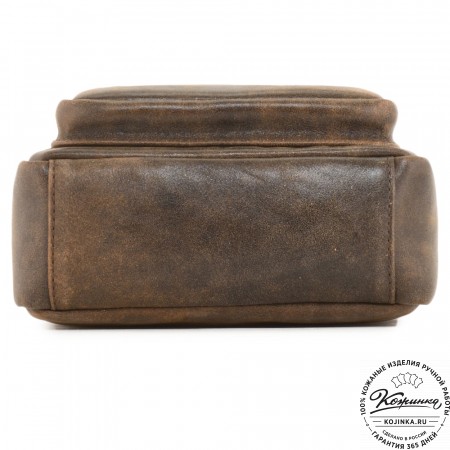  Мужская кожаная сумка "Гектор" (коричневая наппа)