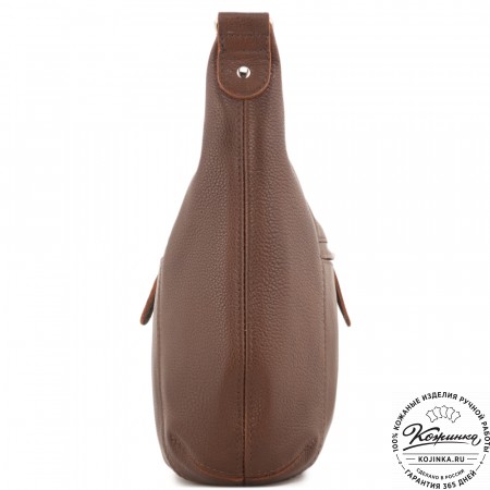 Женская кожаная сумка "Сабрина" (фактура коричневая)
