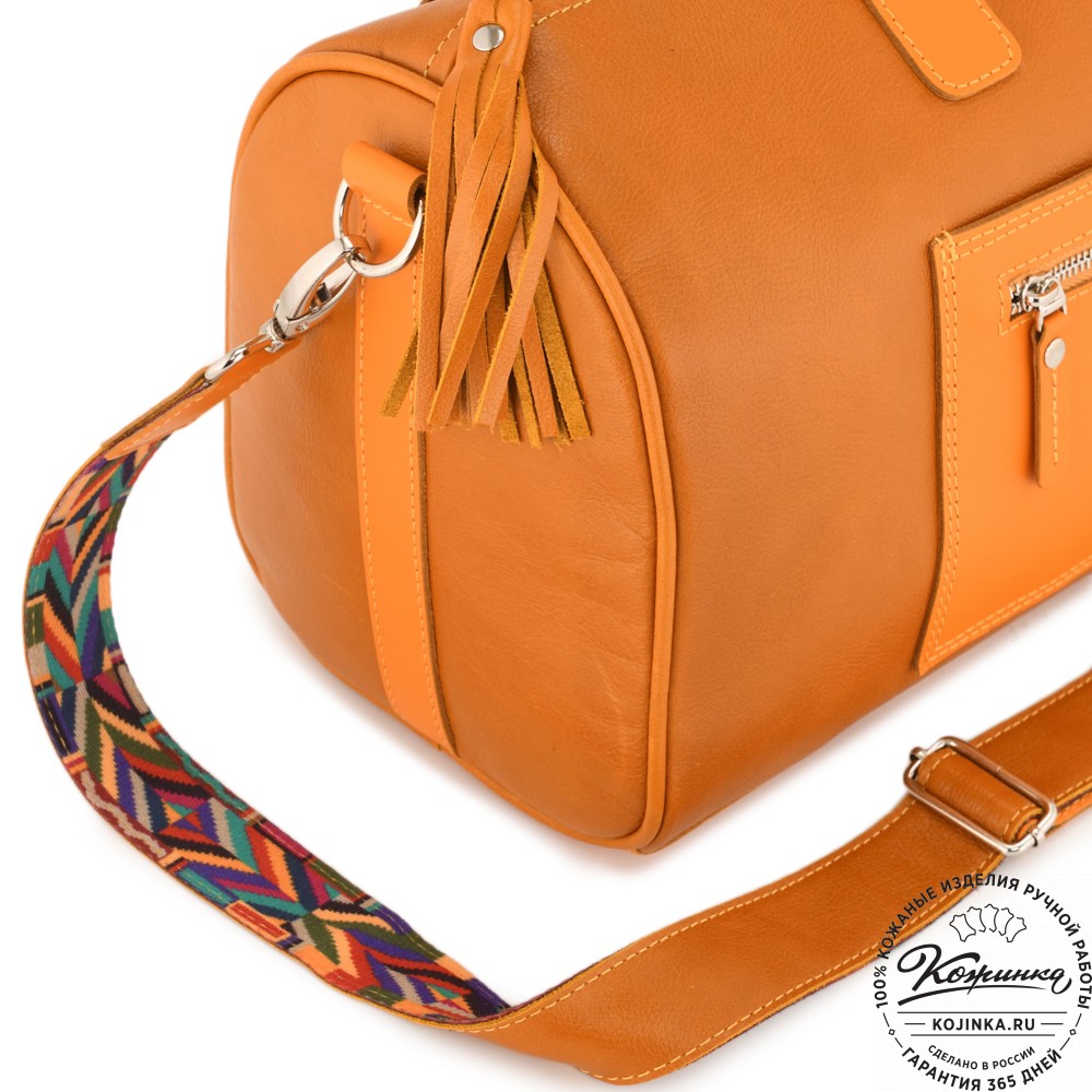  Женская кожаная сумка "Византия" (желтый)