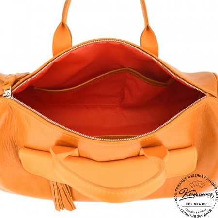  Женская кожаная сумка "Византия" (желтый)