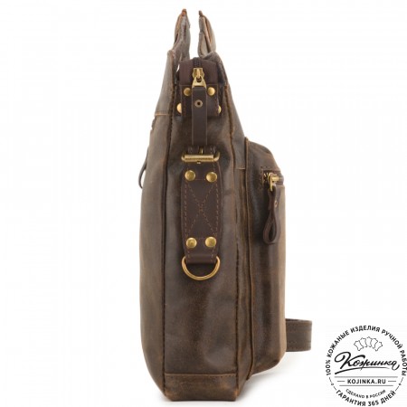  Универсальный кожаный портфель "Диего" (коричневая наппа) 