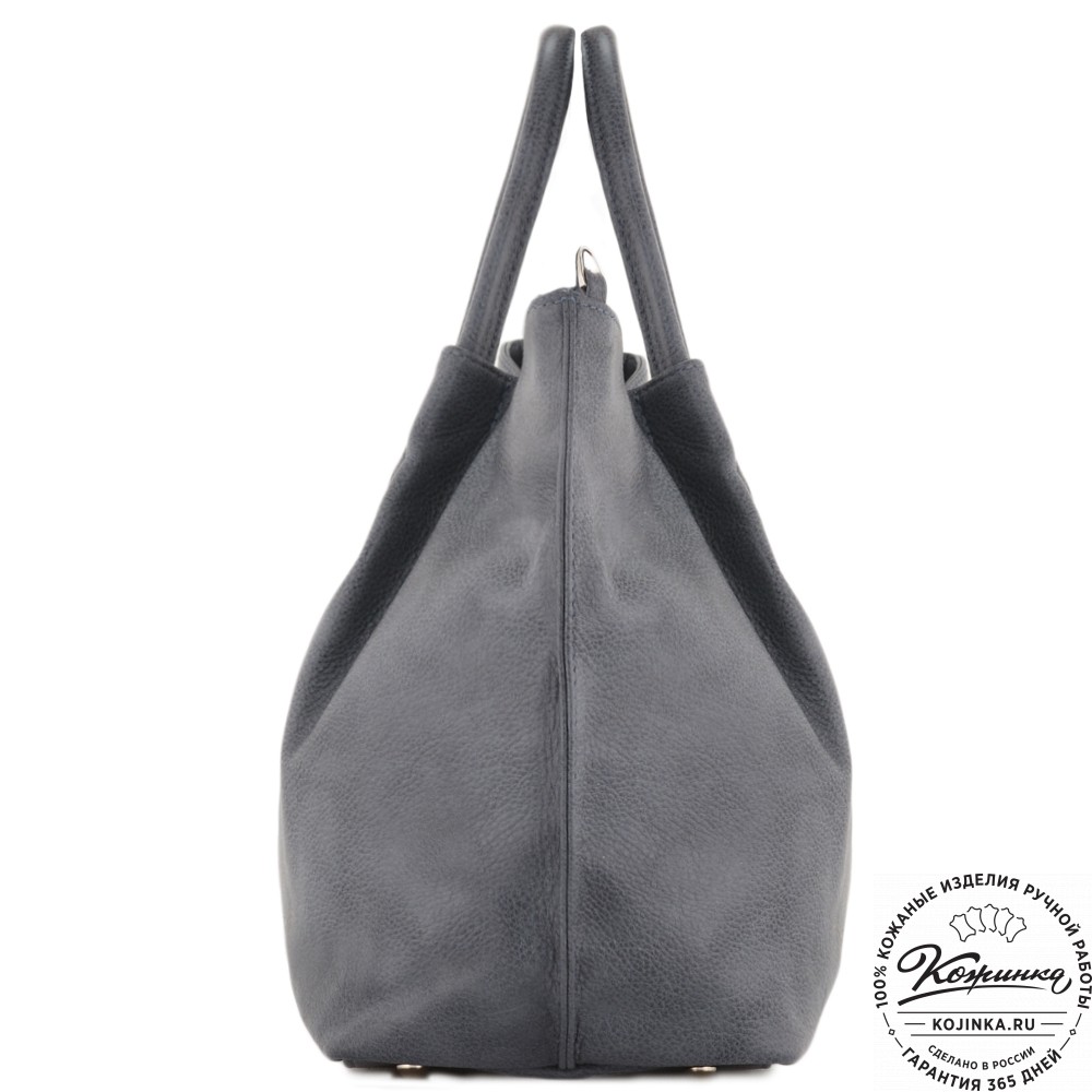 Женская кожаная сумка "Лира" (джинс)