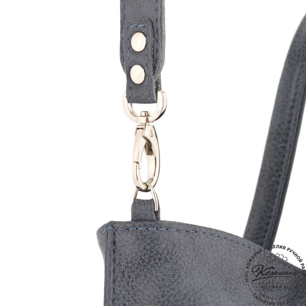 Женская кожаная сумка "Лира" (джинс)