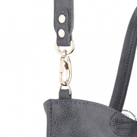 Женская кожаная сумка "Лира" (джинс)