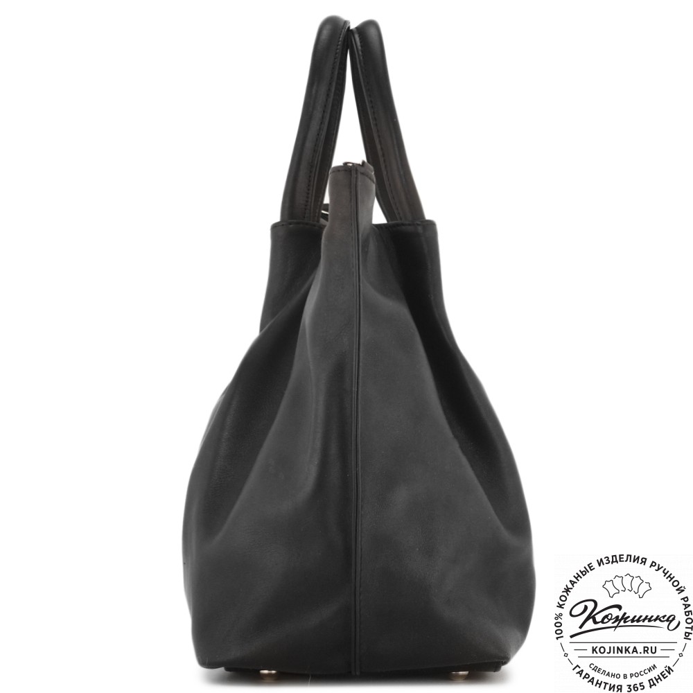 Женская кожаная сумка "Лира" (черный)