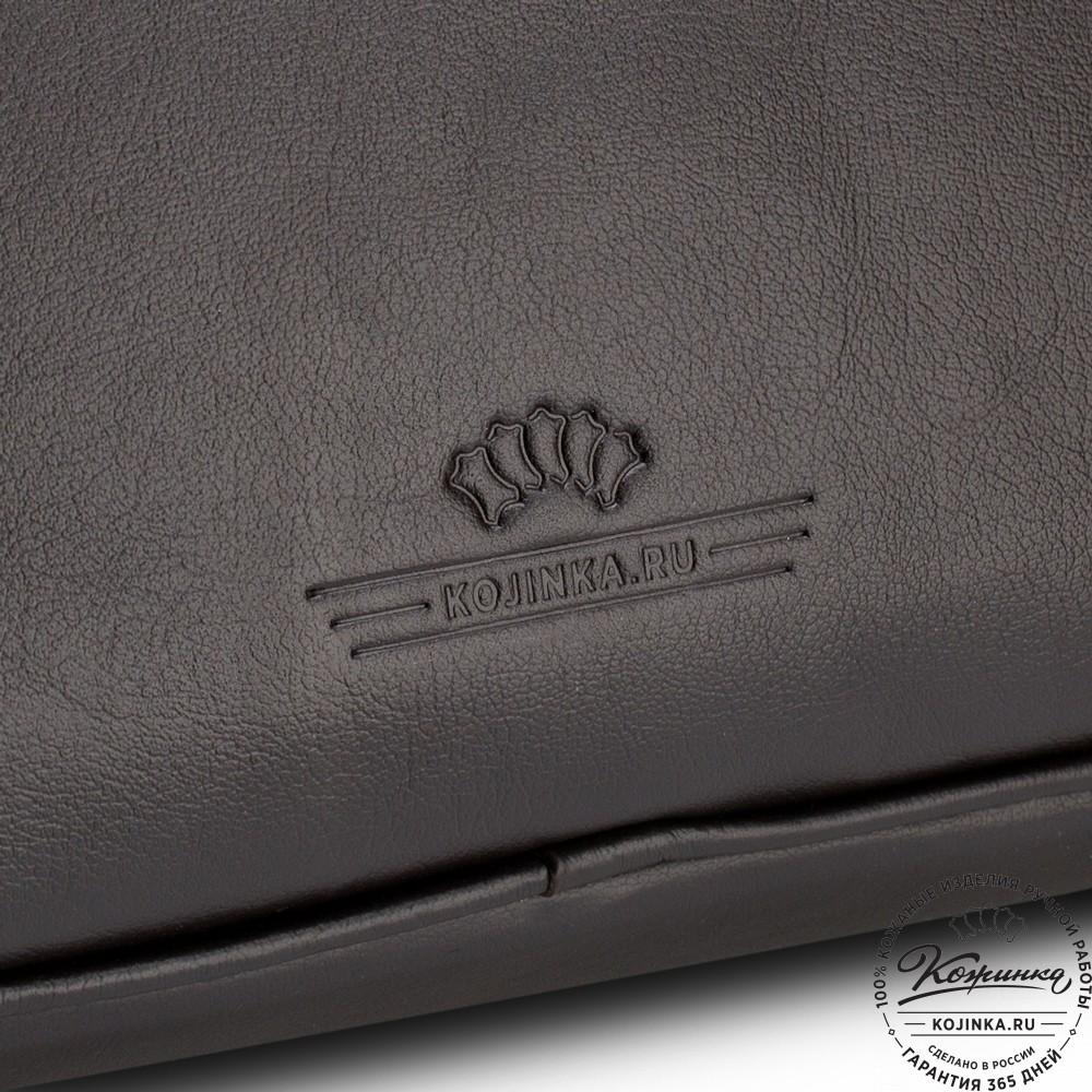 Кожаная деловая сумка "Гофман" (коричневая) 