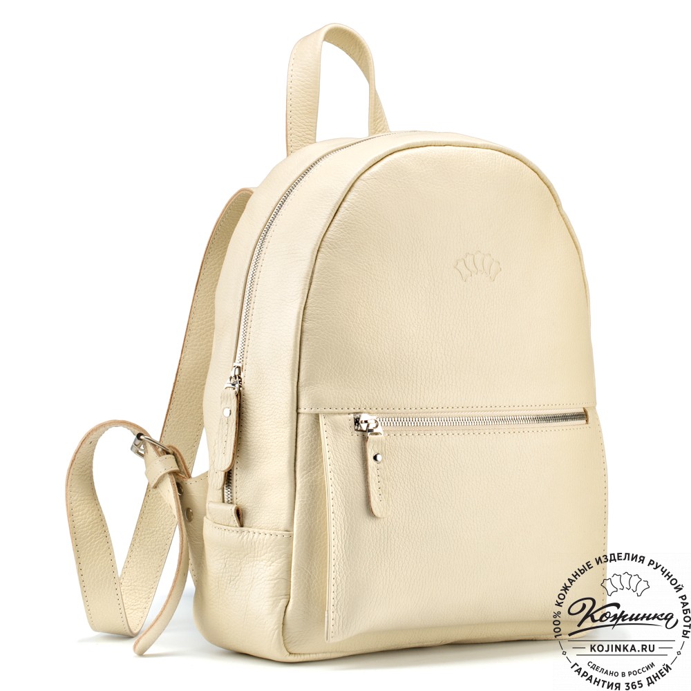 Кожаный рюкзак "Джессика" (бежевый)