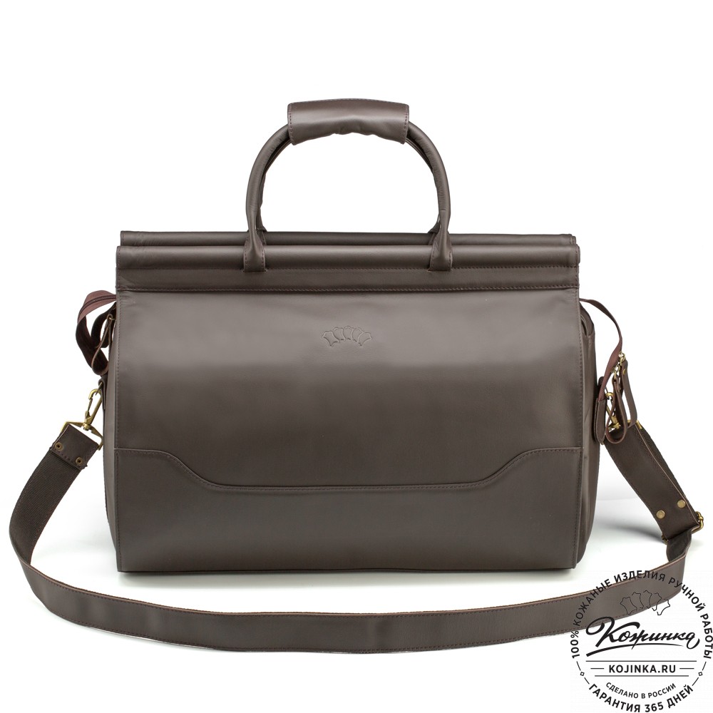 Кожаный дорожный саквояж "Гарри" (коричневый)