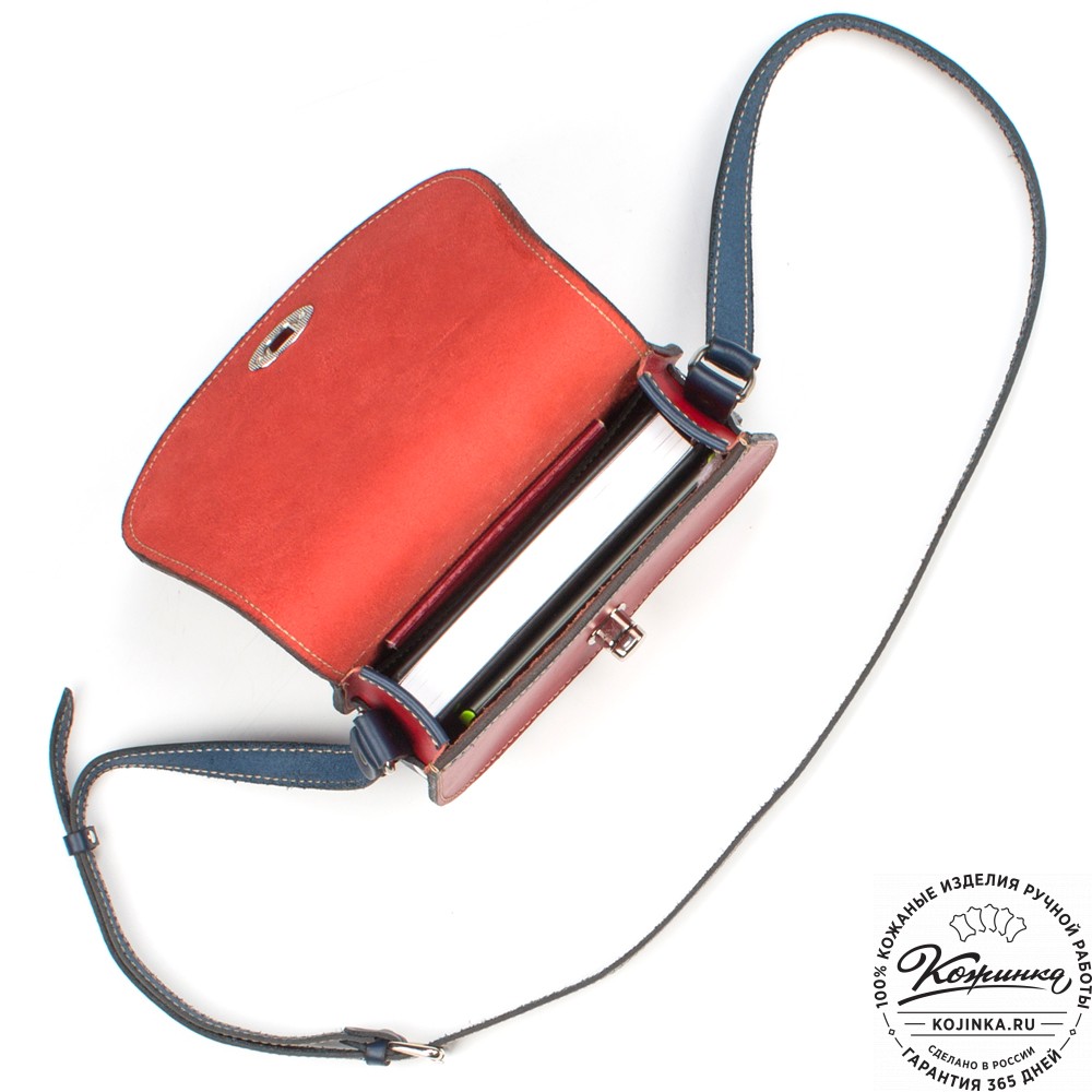 Женская кожаная сумка "Вивьен" (красная)