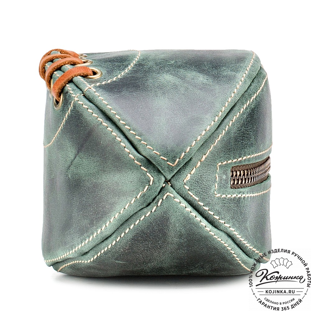 Кожаный чехол для ремня "Регби" (изумруд)