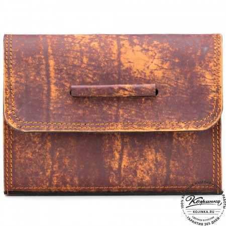 Кожаный ежедневник на кольцах "Самуэль" (старение)