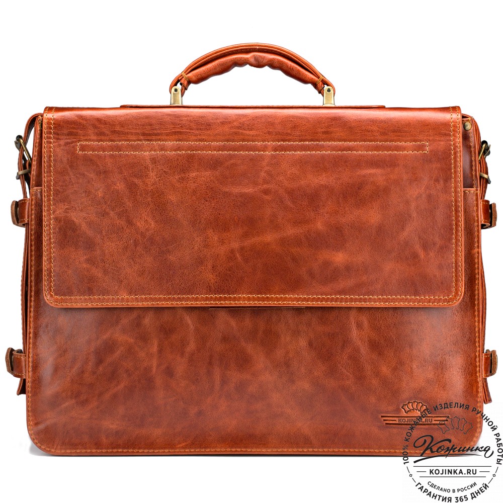 Кожаный портфель "Арамис" (рыжий антик)