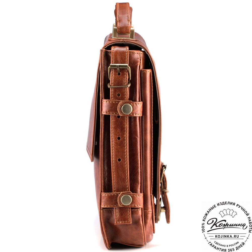 Кожаный портфель "Арамис" (рыжий антик)