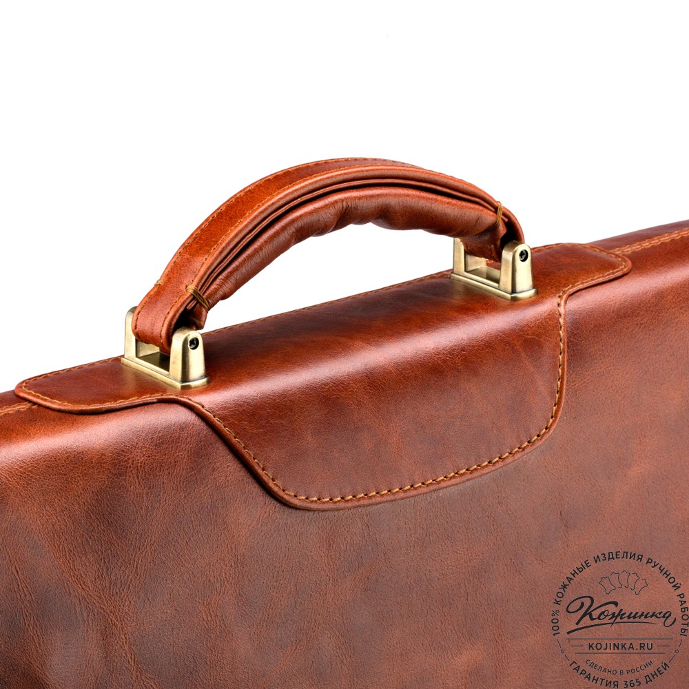 Кожаный портфель "Арамис" (рыжий антик)