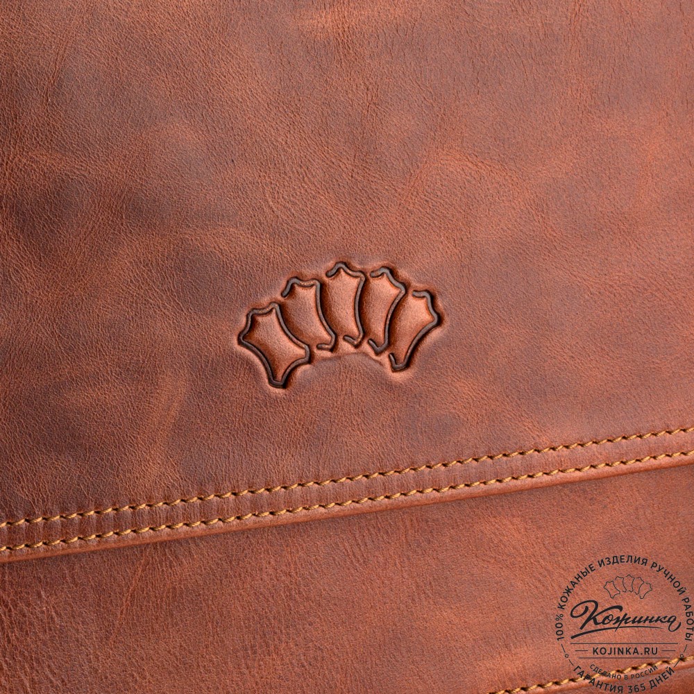 Кожаный портфель "Арамис" (рыжий антик)