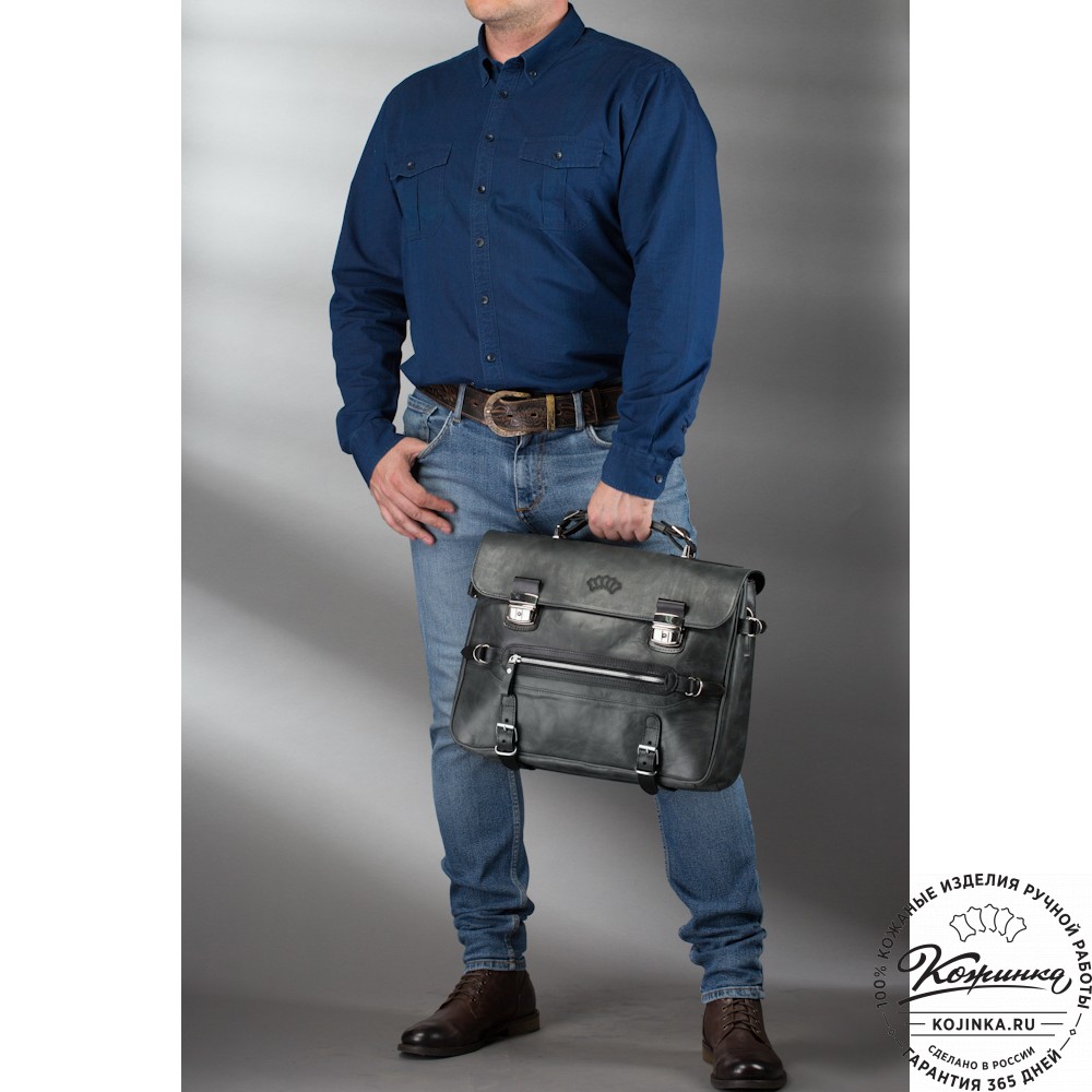 Кожаный портфель "Сталкер" (рыжий антик)