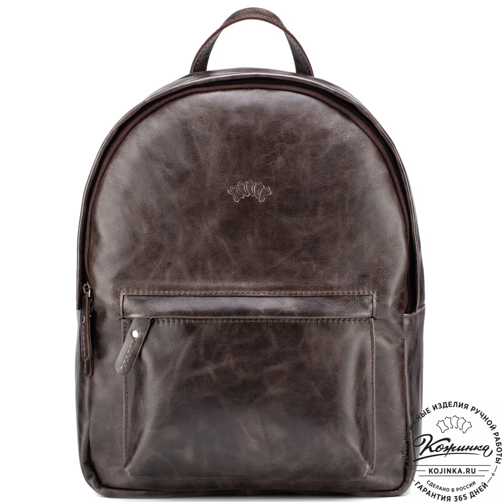 Кожаный рюкзак "Стефания" (тёмно-коричневый антик)