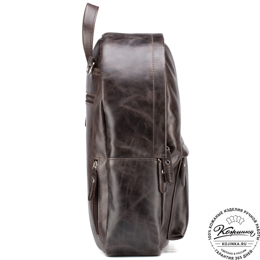 Кожаный рюкзак "Стефания" (тёмно-коричневый антик)