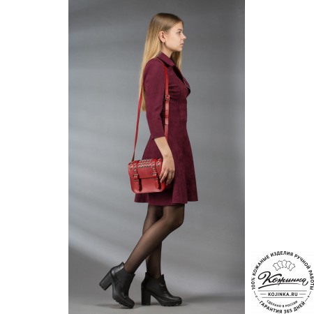 Женская кожаная сумка "Наоми" (красная)