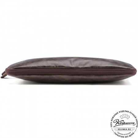 Кожаная деловая сумка "Ральф" (тёмно-коричневый антик) 