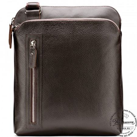 Кожаная сумка "Дороти" (тёмно-коричневая)