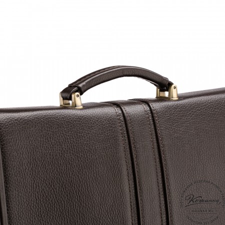 Кожаный портфель "Салерно" (тёмно-коричневый)