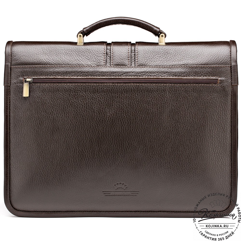 Кожаный портфель "Салерно" (тёмно-коричневый)