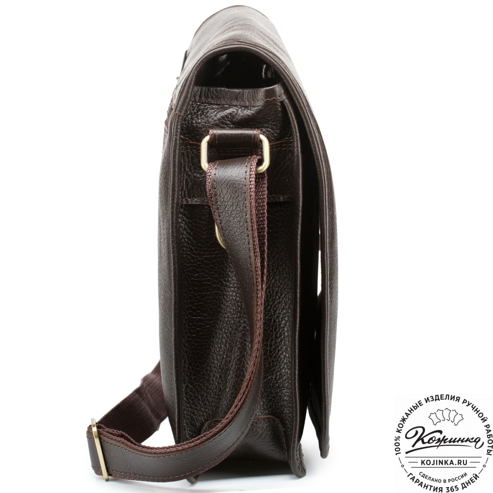Кожаная сумка "Винсент" (темно-коричневая)