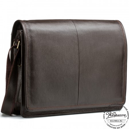 Кожаная сумка "Винсент" (темно-коричневая)