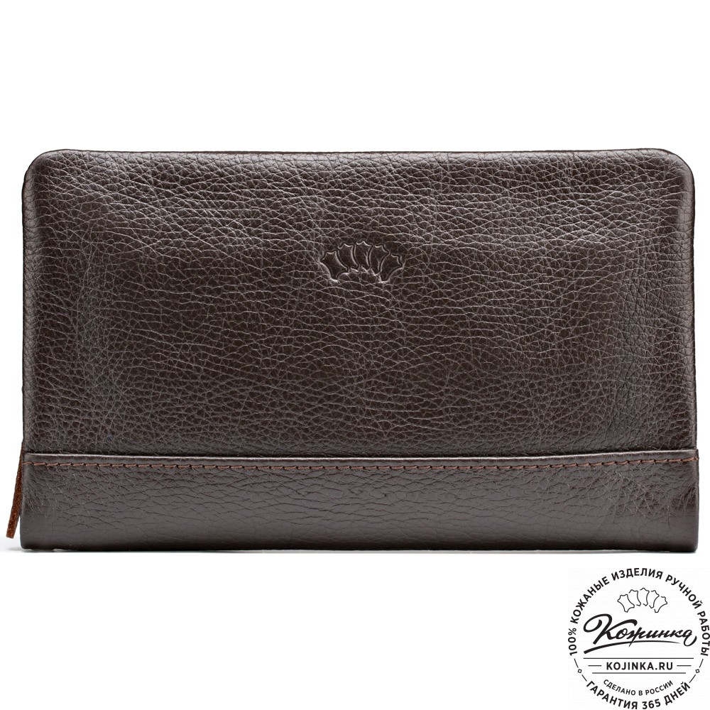 Кожаный клатч "Дарси" (коричневый)