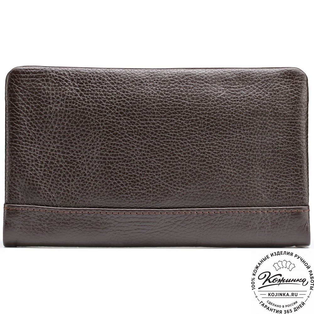 Кожаный клатч "Дарси" (коричневый)