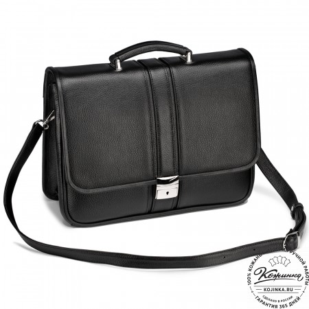Кожаный портфель "Салерно" (черный)