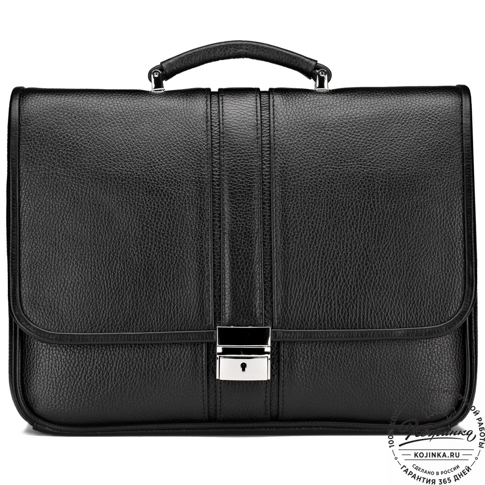 Кожаный портфель "Салерно" (черный)