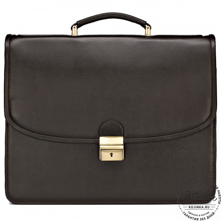 Кожаный портфель "Брест" (тёмно-коричневый)