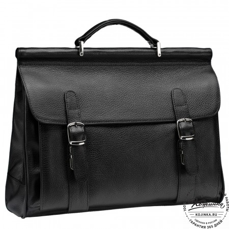 Кожаный портфель "Версаль" (черный)