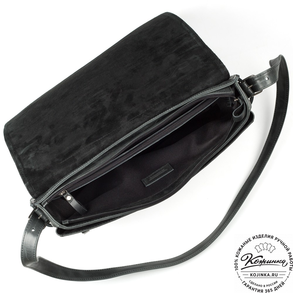 Кожаный портфель "Арамис" (черный антик)