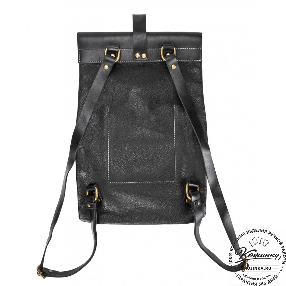 Кожаный рюкзак "Gray" (черный)
