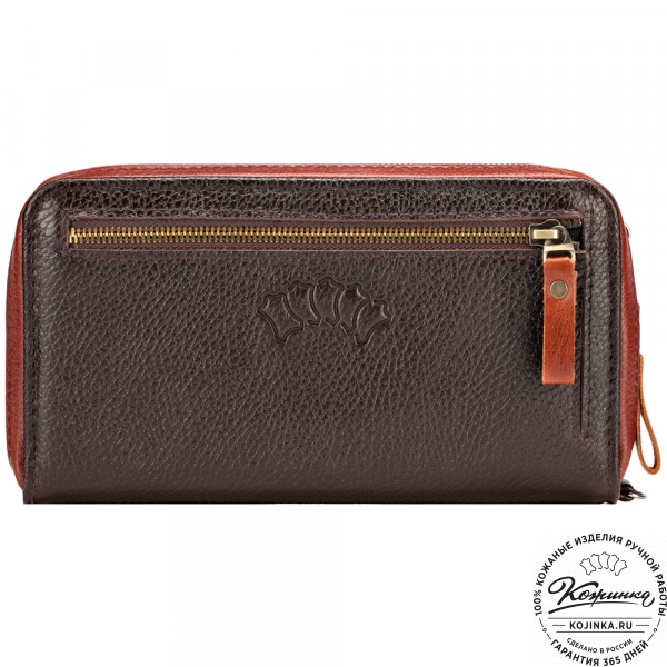 Кожаный клатч "Магадан" (коричневый) . фото 1